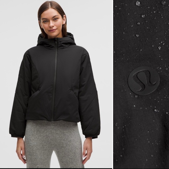 lululemon athletica Jackets & Blazers - NWT Lululemon Water-Resistant Insulated Hooded Jacket in Black, size M